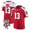 Chimere Dike Jersey #13 Wisconsin Badgers Vapor Limited College Football Red Alternate