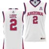 Caleb Love Jersey #2 Arizona Wildcats NIL College Basketball Lightweight White