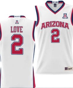 Caleb Love Jersey #2 Arizona Wildcats NIL College Basketball Lightweight White