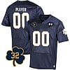 Custom Notre Dame Fighting Irish Jersey Name and Number College Football Johnny Lujack Patch 32 Navy
