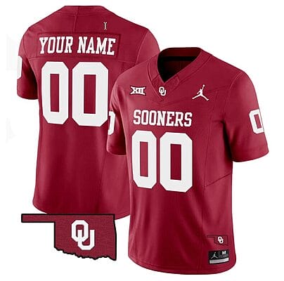 Custom Oklahoma Sooners Jersey Name and Number Vapor Limited College Football Stitched Red