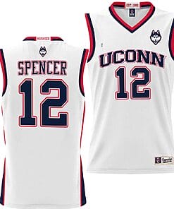 Cam Spencer Jersey #12 UConn Huskies NIL College Basketball Lightweight White