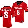 Cincinnati Bearcats Xzavier Henderson Jersey #8 Red 2023 Alternate College Football