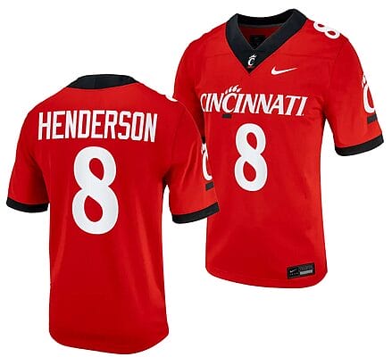Cincinnati Bearcats Xzavier Henderson Jersey #8 Red 2023 Alternate College Football