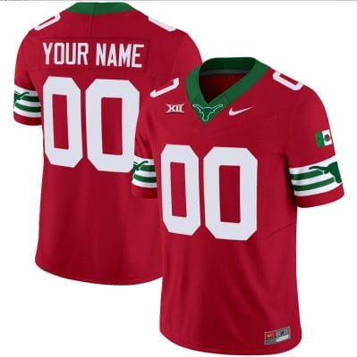 Custom Texas Longhorns Jersey Name and Number Mexico Vapor College Football Red