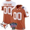 Custom Texas Longhorns Jersey Name and Number Sugar Bowl Patch Football Orange Alternate