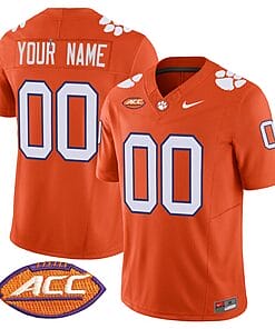 Custom Clemson Tigers Jersey Name and Number Vapor Limited ACC Patch College Football Stitched Orange
