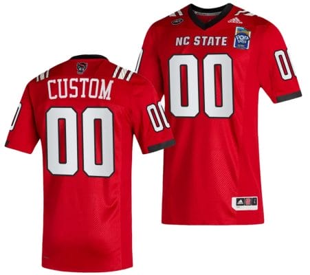 Custom NC State Wolfpack Jersey Name and Number 2023 Pop-Tarts Bowl Football Red