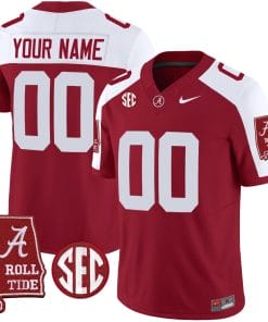 Custom Alabama Crimson Tide Jersey Name and Number Vapor Limited Football Alabama Map Crimson Alternate