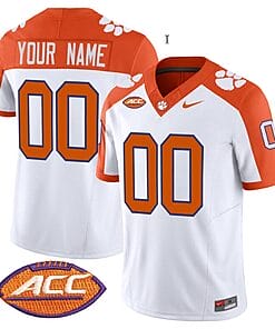 Custom Clemson Tigers Jersey Name and Number Vapor Limited ACC Patch College Football Stitched Inverted