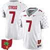 CJ Stroud Jersey #7 Ohio State Buckeyes Football Stitched Ohio Map Patch White Special Style 2
