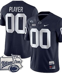 Custom Penn State Nittany Lions Jersey Name and Number PSU Patch College Football All Stitched Navy