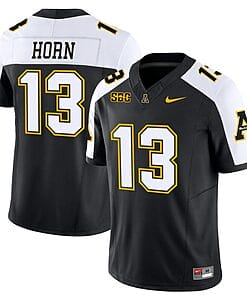 Christan Horn Jersey #13 Appalachian State Mountaineers Vapor Limited College Football Black Alternate