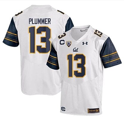 Cal Bears Jack Plummer Jersey #13 College Football 2023 Stitched White