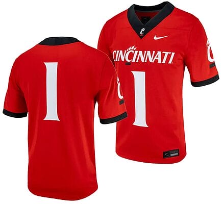 Cincinnati Bearcats Jersey #1 Red 2023 Alternate College Football