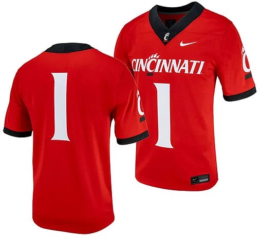 Cincinnati Bearcats Jersey #1 Red 2023 Alternate College Football