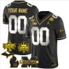 Custom Michigan Wolverines Jersey Name and Number 2023 Big Ten Back to Back Champions Patch Black Limited