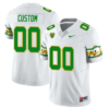 Custom Oregon Ducks Jersey Name and Number ‘Mighty Oregon’ Throwback Football Style 2 White