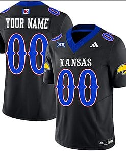 Custom Kansas Jayhawks Jersey Name and Number Vapor Limited Football Stitched Black