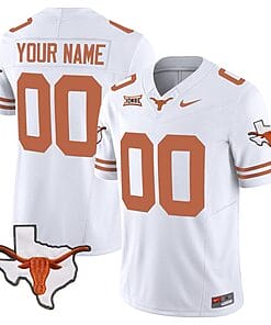 Custom Texas Longhorn Jersey Name and Number Vapor Limited College Football Stitched White