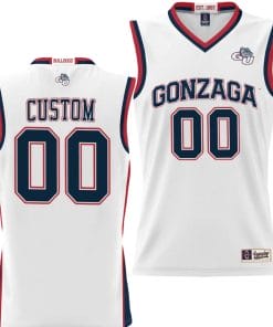 Custom Gonzaga Bulldogs Jersey Name and Number NIL College Basketball White