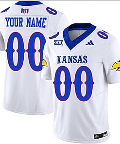 Custom Kansas Jayhawks Jersey Name and Number Vapor Limited Football Stitched White