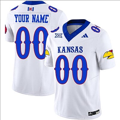 Custom Kansas Jayhawks Jersey Name and Number Vapor Limited Football Stitched White