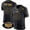 Custom Michigan Wolverines Jersey Name and Number 1000 Wins Patch Football All Stitched Black Gold