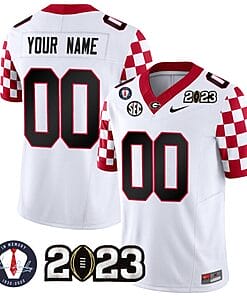 Custom Georgia Bulldogs Jersey Name and Number Football 2023 Vince Dooley Patch White All Stitched