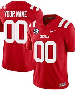 Custom Ole Miss Rebels Jersey Name and Number Football Vapor Limited All Stitched Red