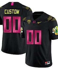 Custom Oregon Ducks Jersey Duck Logo Name and Number Football Cancer