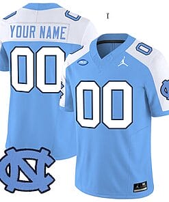 Custom North Carolina Tar Heels Jersey Name and Number Vapor Limited College Football Blue Alternate