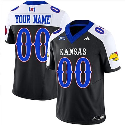 Custom Kansas Jayhawks Jersey Name and Number Vapor Limited Football Stitched Alternate