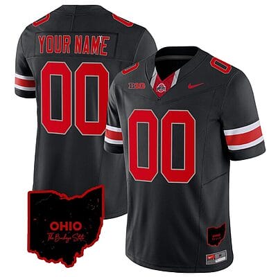 Custom Ohio State Jersey Name and Number Vapor Limited College Football Stitched Ohio Patch Black