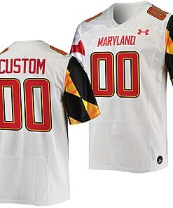 Custom Maryland Terrapins Jersey Name and Number College Football White 2022 - 2023 Replica Uniform