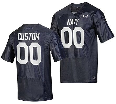 Custom Navy Midshipmen Jersey Name and Number Silent Service Replica College Football Navy