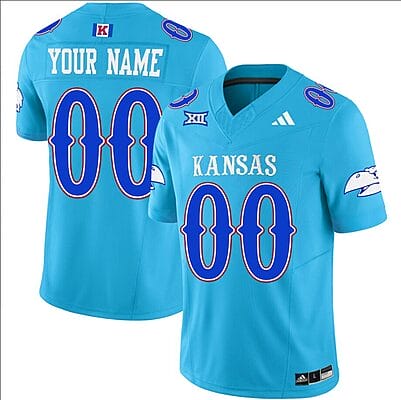 Custom Kansas Jayhawks Jersey Name and Number Vapor Limited Football Stitched Old KU