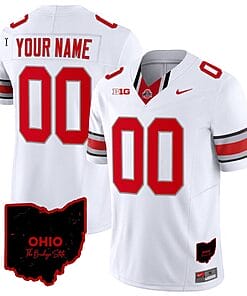 Custom Ohio State Jersey Name and Number Vapor Limited College Football Stitched Ohio Patch White
