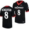Cincinnati Bearcats Xzavier Henderson Jersey #8 Black 2023 Replica College Football