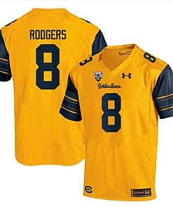 Cal Bears Aaron Rodgers Jersey #8 College Football 2023 Stitched Gold