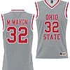 Cotie McMahon Jersey #32 Ohio State Buckeyes College Basketball Lightweight Gray