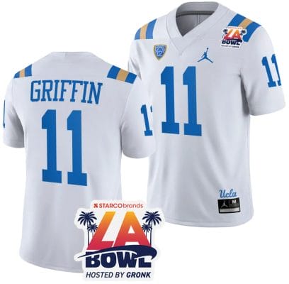Chase Griffin Jersey #11 UCLA Bruins 2023 LA Bowl College Football White