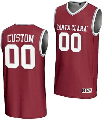 Custom Santa Clara Broncos Jersey Name and Number Basketball NIL Lightweight Maroon