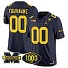Custom Michigan Wolverines Jersey Name and Number 1000 Wins Patch Vapor Limited Football Navy
