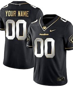 Custom Penn State Nittany Lions Jersey Name and Number College Football All Stitched Black Limited