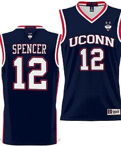 Cam Spencer Jersey #12 UConn Huskies NIL College Basketball Lightweight Navy
