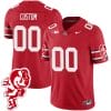 Custom Ohio State Jersey Name and Number Football Stitched Brutus Buckeye Patch Style 1 Scarlet