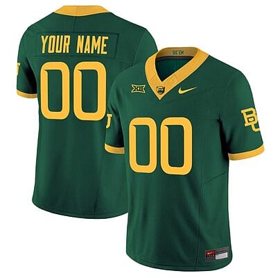 Custom Baylor Bears Jersey Name and Number Vapor Limited College Football All Stitched Green