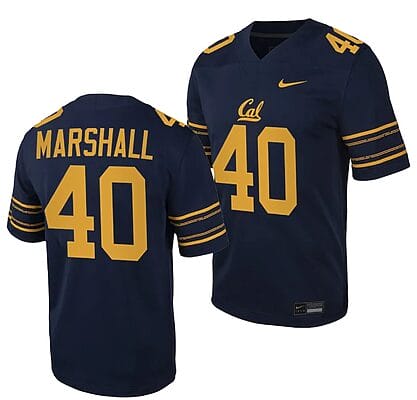 Cal Bears NIL Ben Marshall Jersey #40 College Football Game 2023 Black