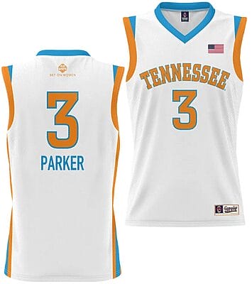 Candace Parker Jersey #3 Tennessee Lady Vols Alumni College Basketball White Uniform